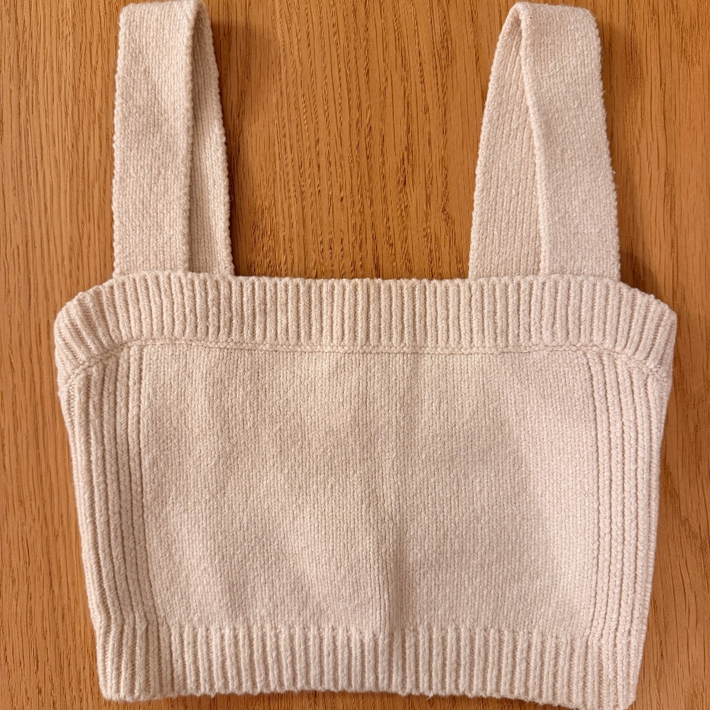 A.L.C. Winona Knit Square Neck Crop Top - XS - Picture 3 of 6